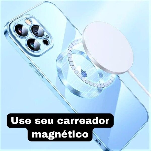 capa iphone com carregamento magnetico